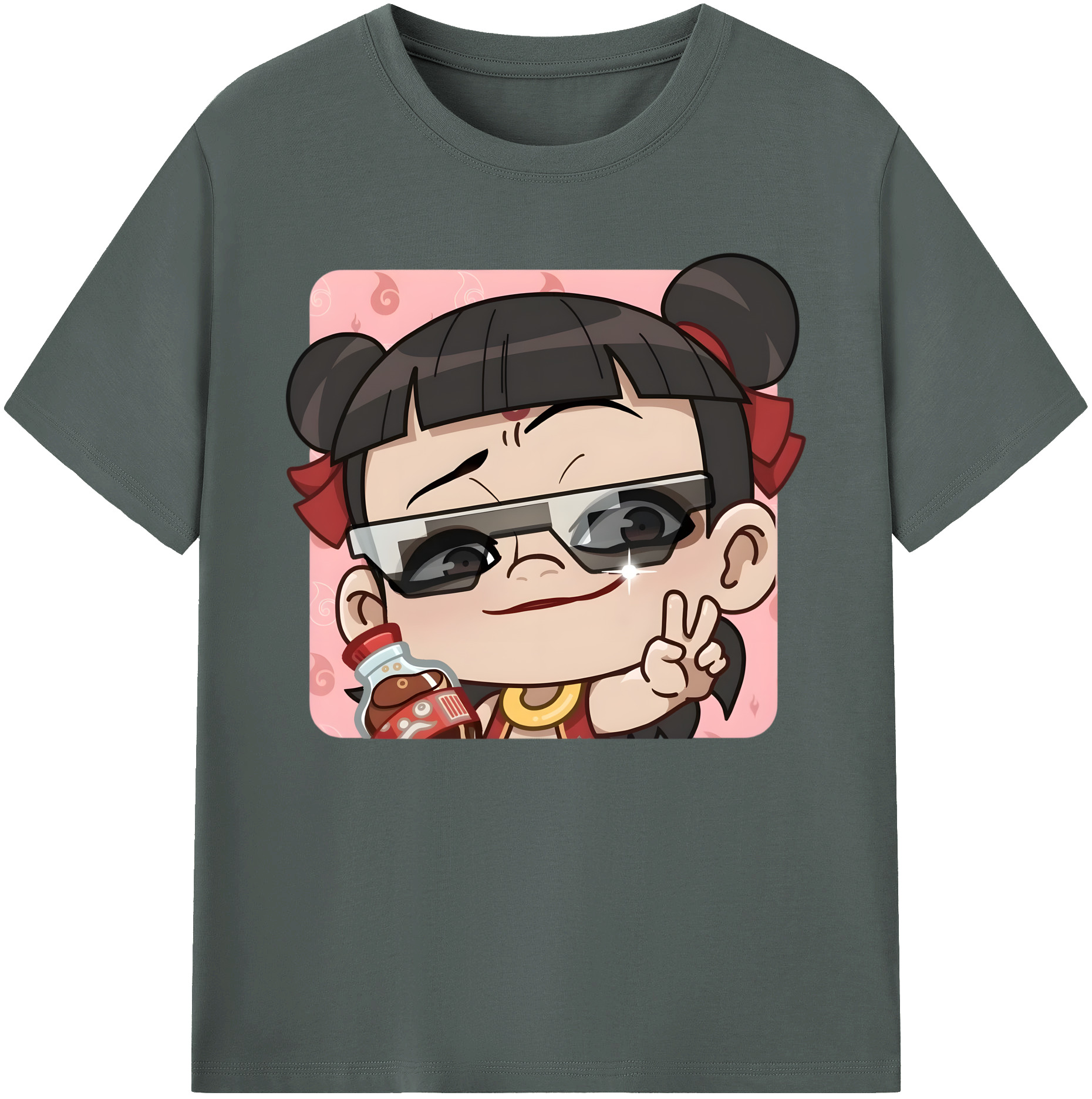 （画像用） Ne Zha 2 ナタ 魔童の大暴れ 綿100％ メンズ半袖Tシャツ｜肌触りやわらか＆通気性